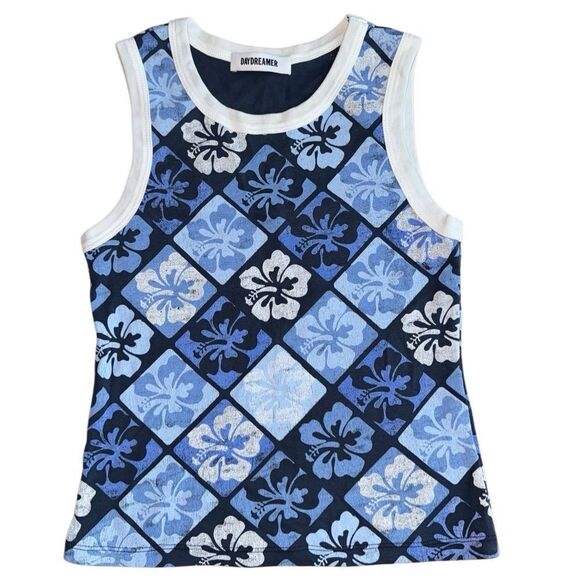 Daydreamer by Free People Hibiscus Shrunken Tank Size XS - Picture 2 of 6